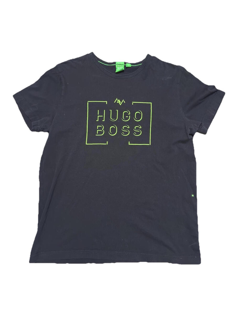 Hugo Boss Green Label Graphic T-Shirt Black Neon Men's Size Medium Regular Fit